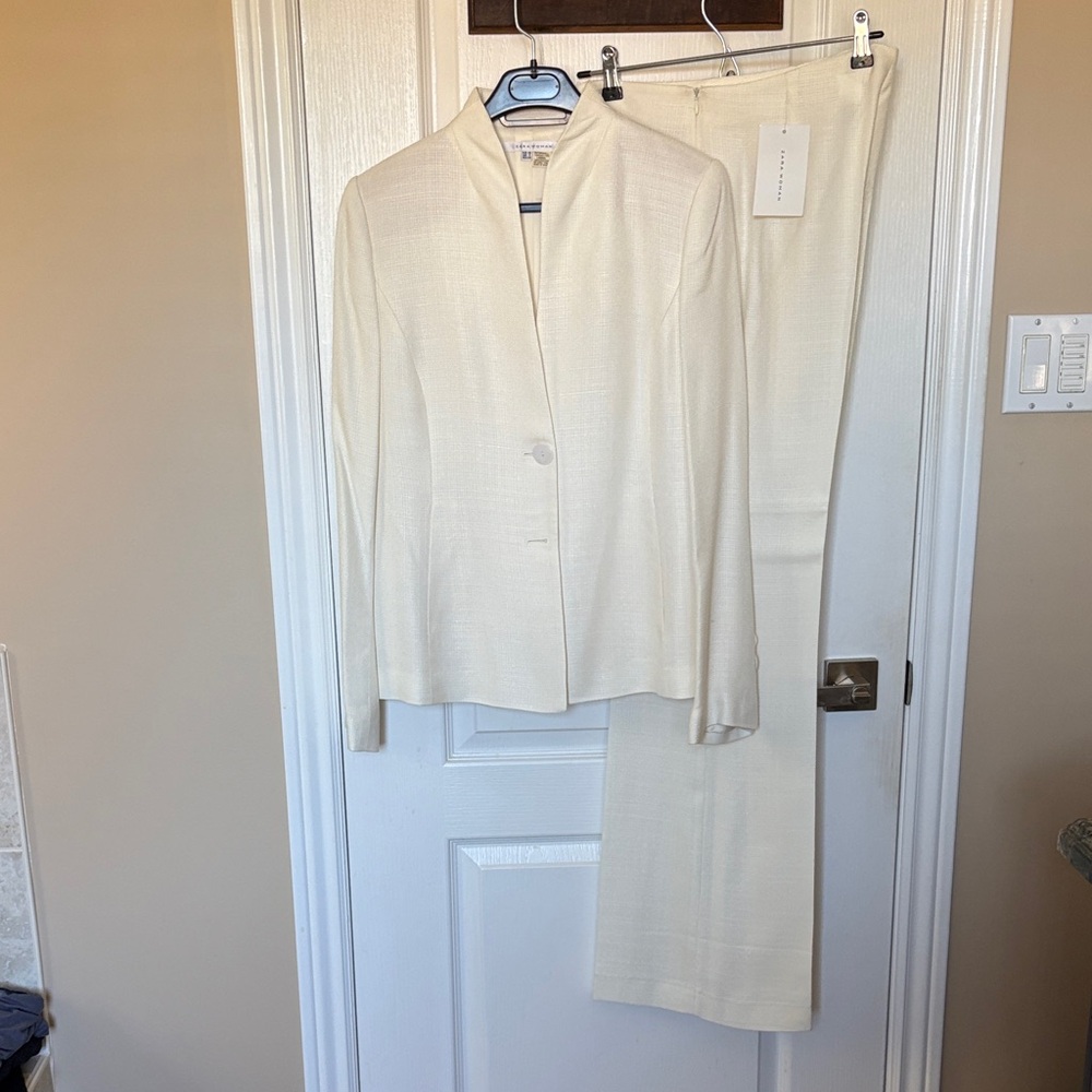 Zara Cream Blazer and Trousers Set